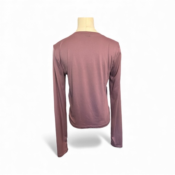 💗✨ EUC ZOBHA Mauve “Laura” Twist-Front Long Sleeve Athletic Top | Sz S - Picture 3 of 6